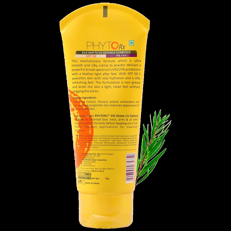 Lotus Professional PhytoRx Silk Matte UV Defence Sunblock - SPF 50