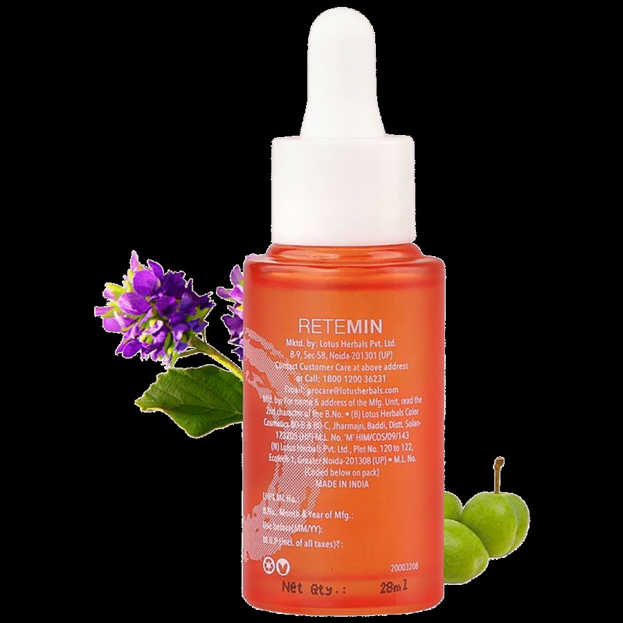 Lotus Professional Retemin Plant Retinol + Vitamin C Brightening Face Oil - Paraben Free