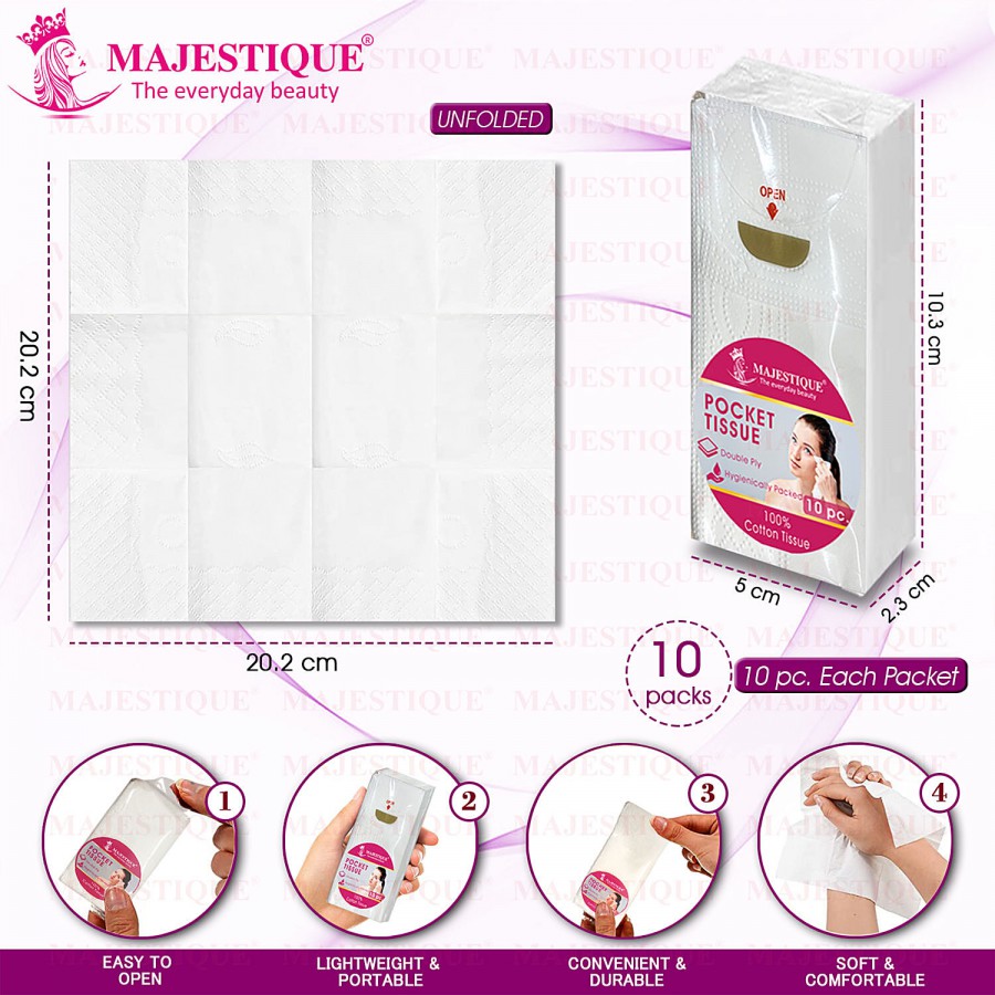 Majestique Pocket Tissue - 100% Cotton