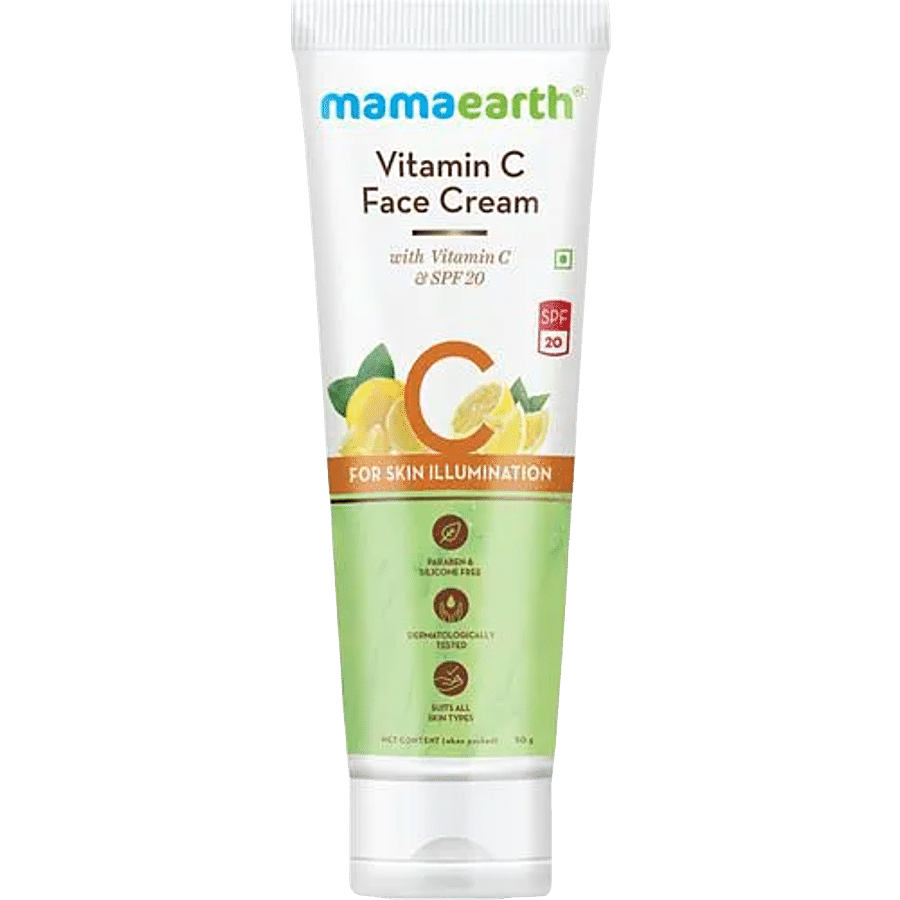 Mamaearth Vitamin C Cream For Face With Vitamin C & SPF 20 For Skin Illumination