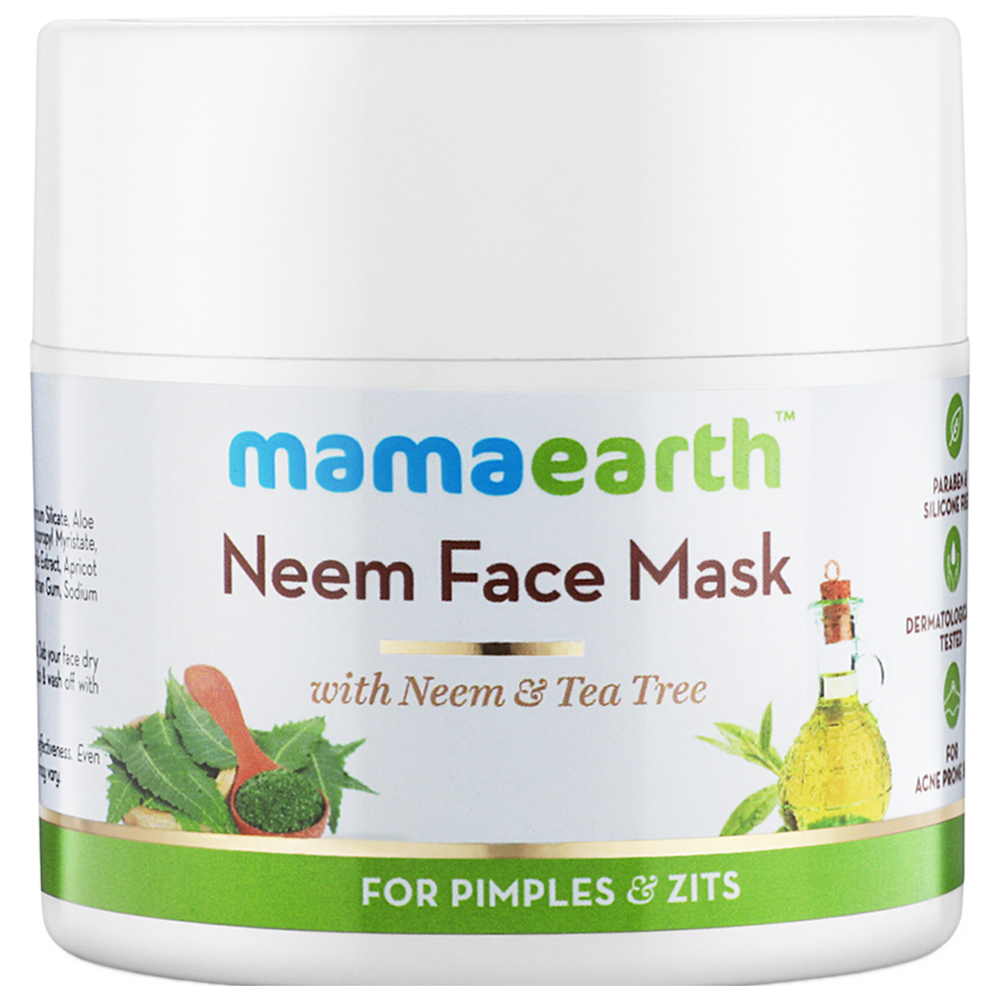 Mamaearth Neem Face Mask With Neem & Tea Tree For Pimples & Zits