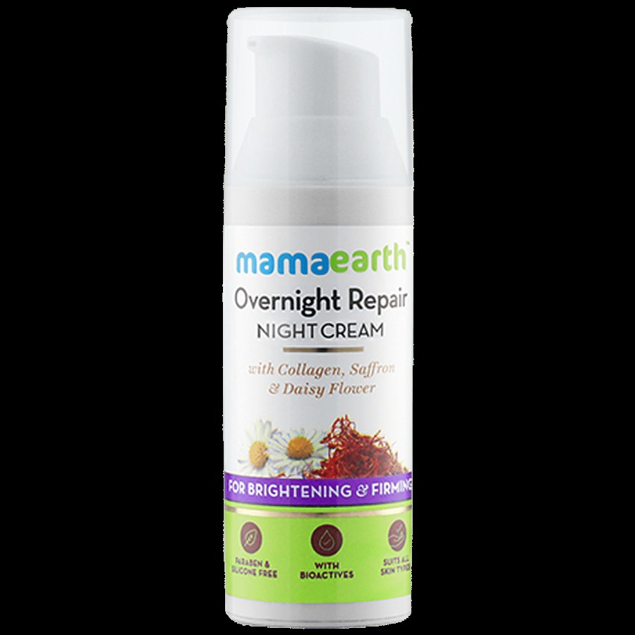 Mamaearth Skin Repair Night Cream For Glow & Anti Ageing - Collagen