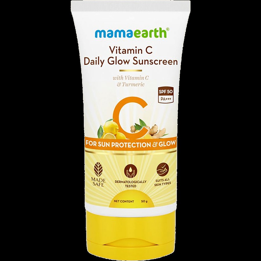 Mamaearth Vitamin C Daily Glow Sunscreen - SPF 50 PA+++