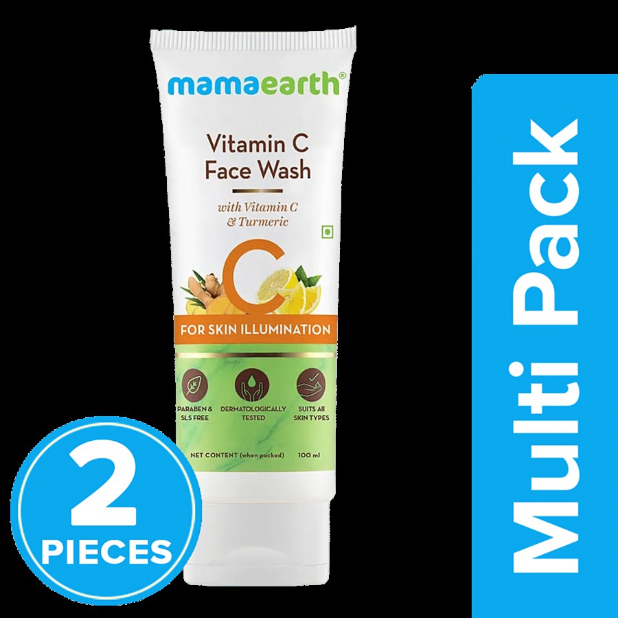 Mamaearth Vitamin C Face Wash With Vitamin C & Turmeric For Skin Illumination