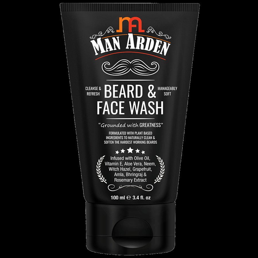 Man Arden Beard & Face Wash - No SLS