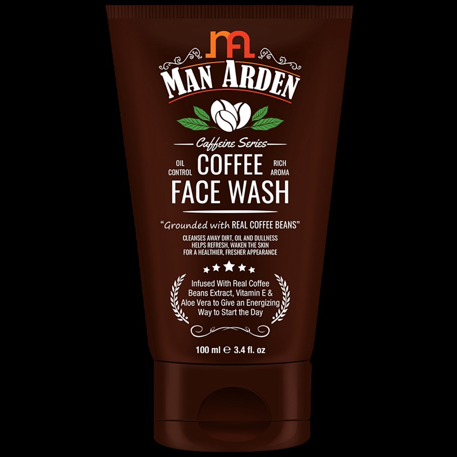 Man Arden Recharge Coffee Face Wash - Cleanses Away Dirt