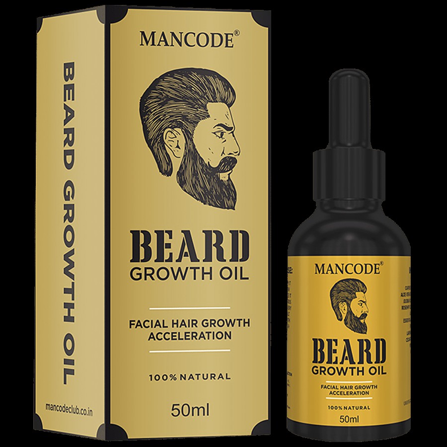 Mancode Beard Growth Oil - With 100% Natural Ingredients