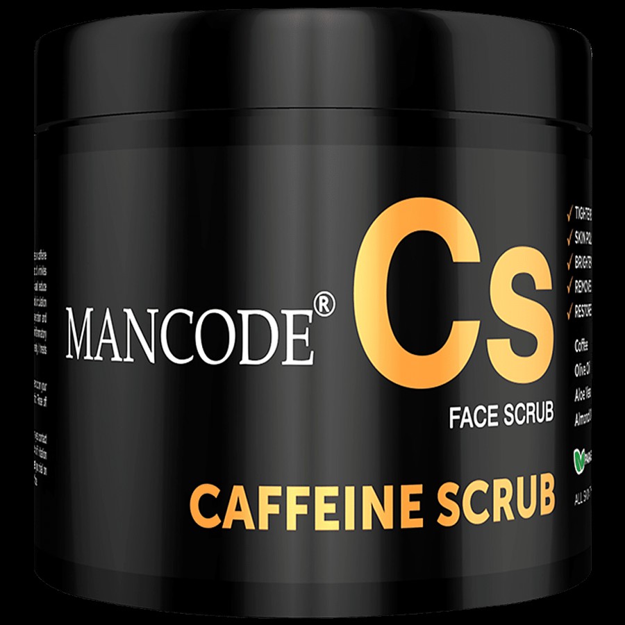 Mancode Caffeine Face Scrub - With Coffee