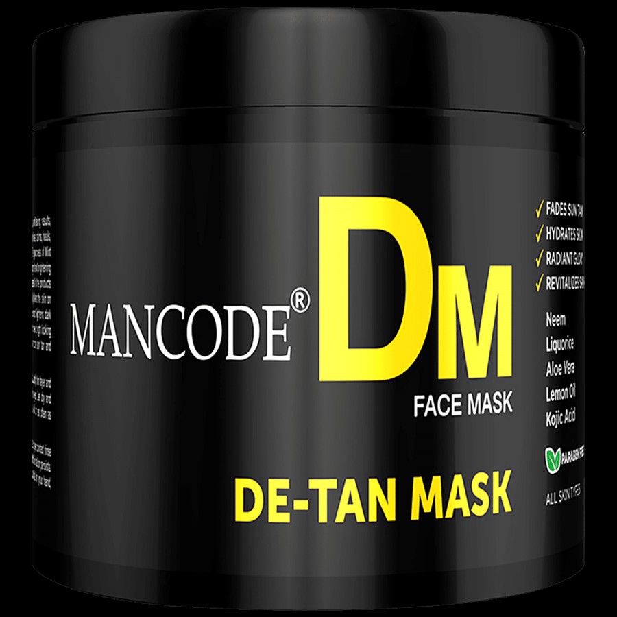 Mancode De-Tan Face Mask - With Aloe Vera