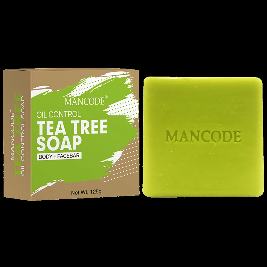 Mancode Oil Control Tea Tree Soap - With Natural Ingredients