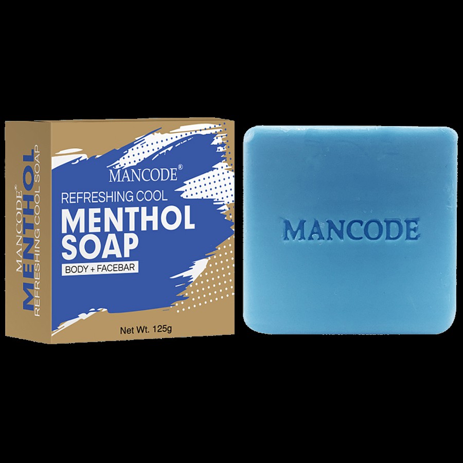 Mancode Refreshing Cool Menthol Soap - With Natural Ingredients