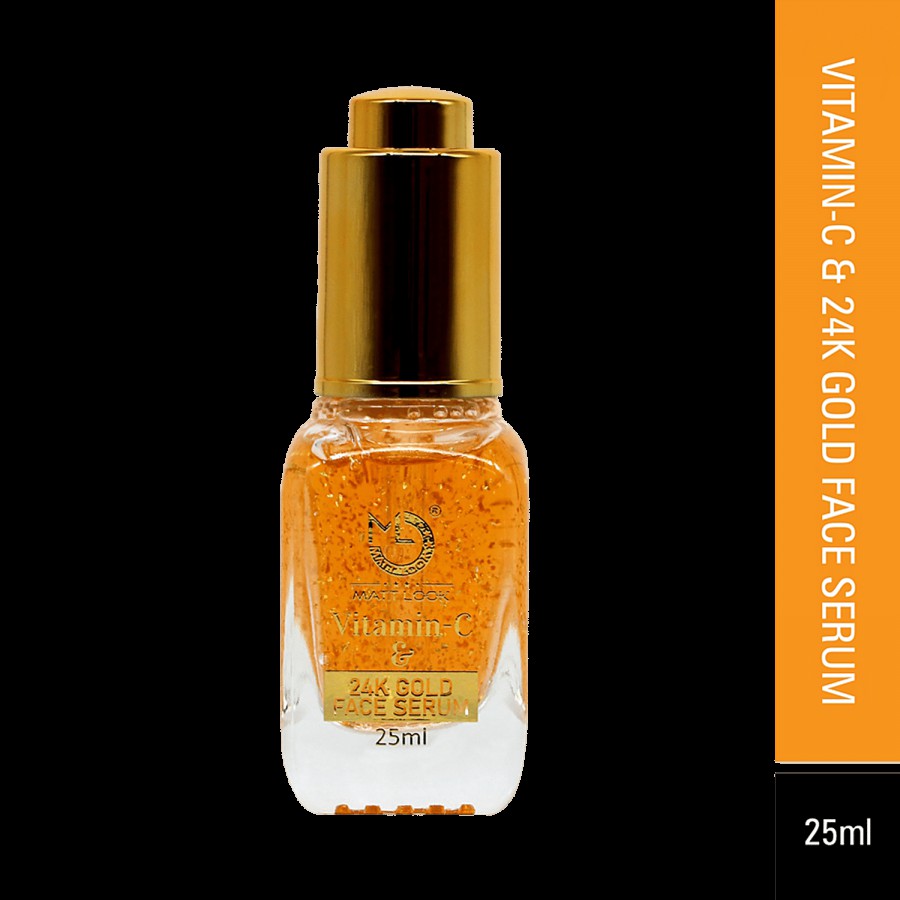 Mattlook Vitamin C & 24K Gold Face Serum - Repairs Skin Damages