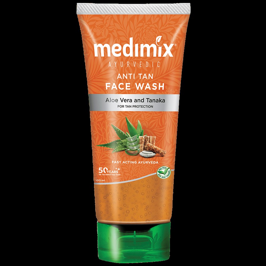 Medimix Ayurvedic Anti Tan Face Wash - Aloe Vera & Tanaka