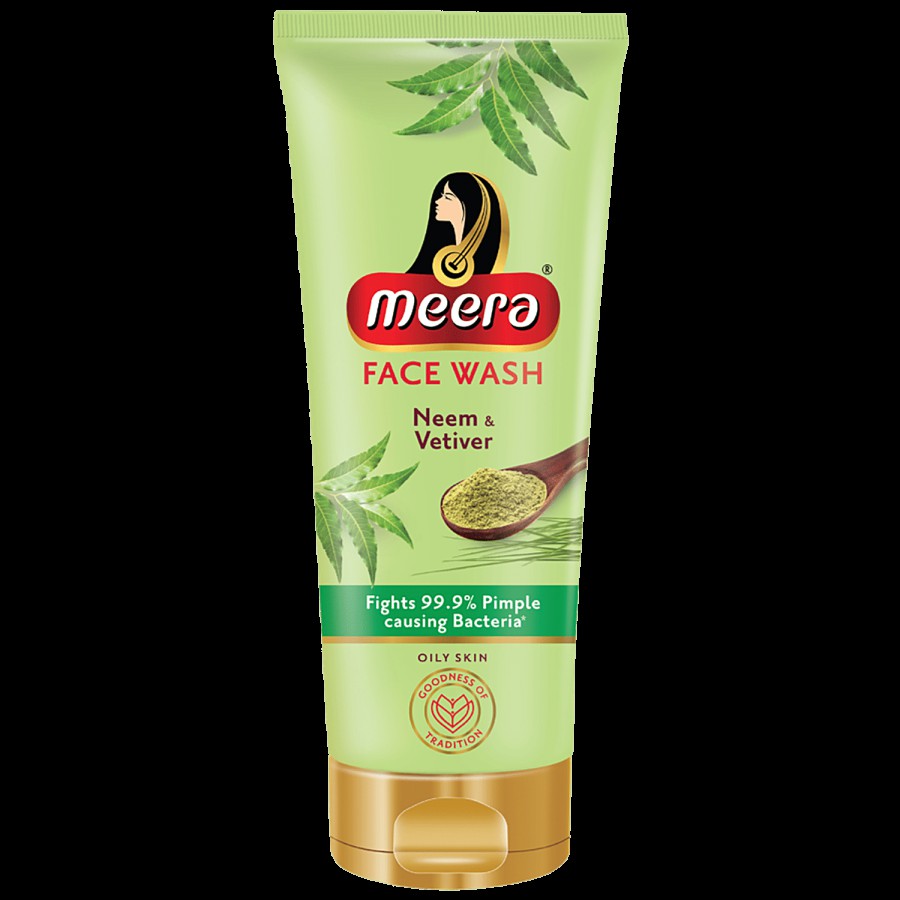 Meera Neem & Vetiver Face Wash - For Clear & Moisturised Skin