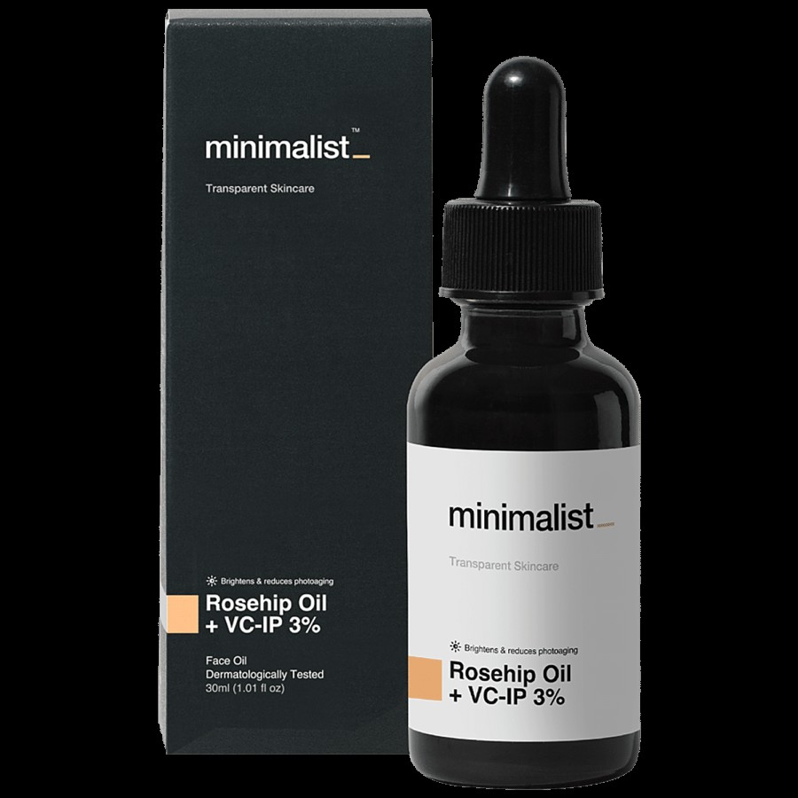 Minimalist Rosehip Oil + VC-IP 3% Face Oil - For Skin Brightening & Reducing Photoaging