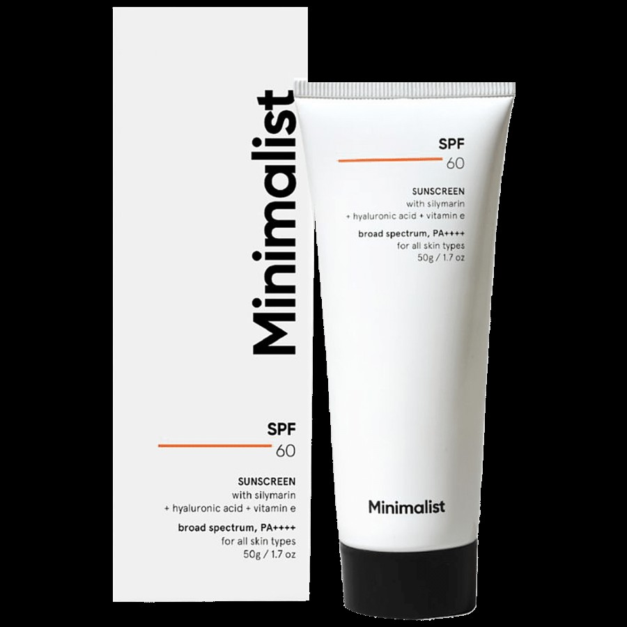 Minimalist SPF 60 + Silymarin Face Sunscreen - With Antioxidant