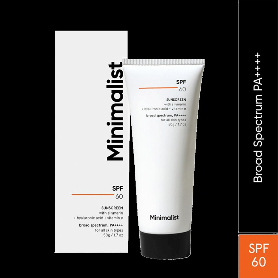 Minimalist SPF 60 + Silymarin Face Sunscreen - With Antioxidant