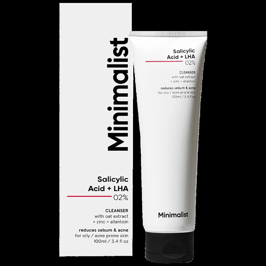 Minimalist Salicylic Acid + LHA 2% Face Cleanser - Reduces Sebum & Prevents Breakouts