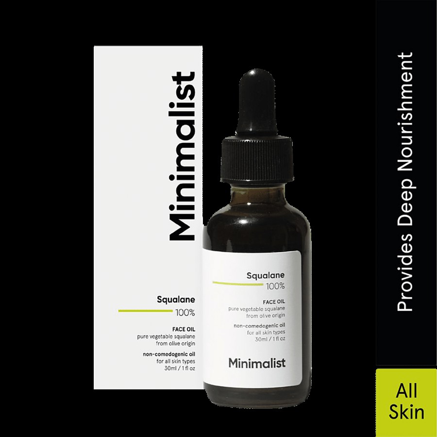 Minimalist Squalane 100% Face Oil - For Light Moisturization