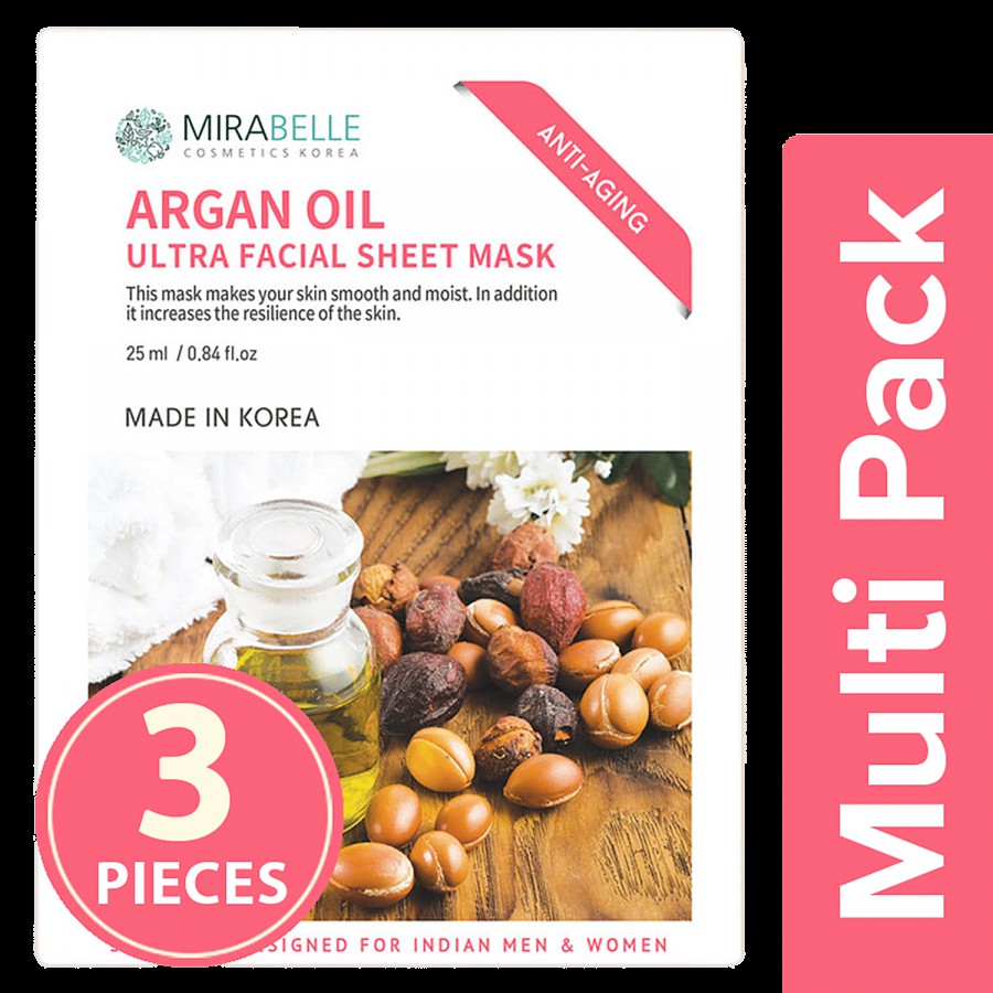 Mirabelle Argan Oil Ultra Facial Sheet Mask