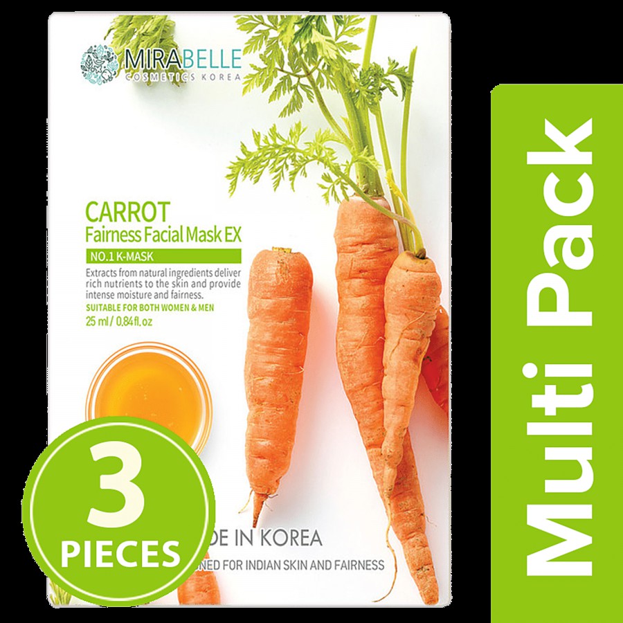 Mirabelle Carrot Farieness Facial Sheet Mask EX