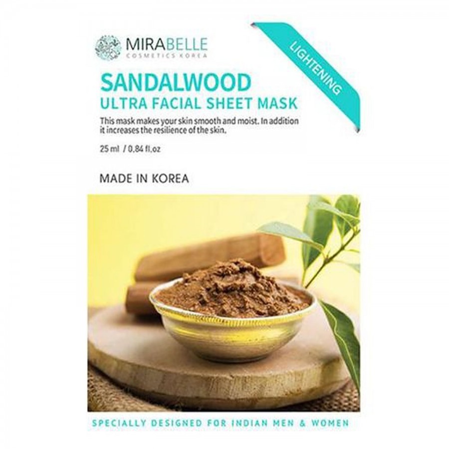 Mirabelle Sandalwood Ultra Facial Sheet Mask