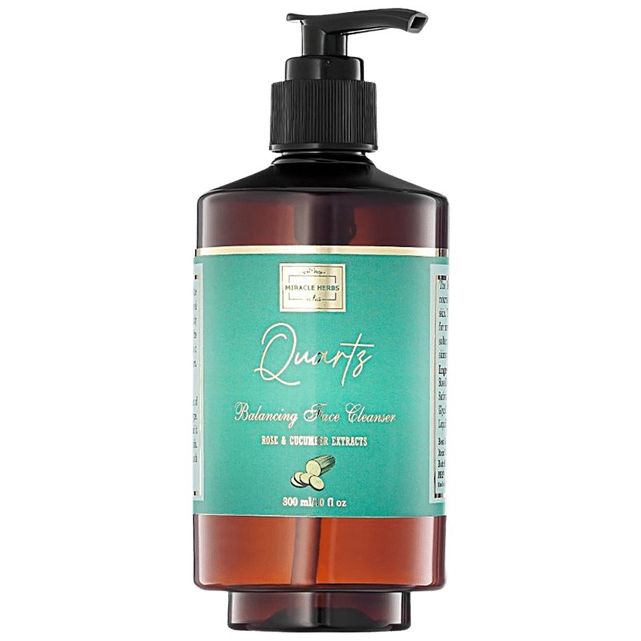 Miracle Herbs India Quartz Balancing Face Cleanser - Rose & Cucumber Extracts