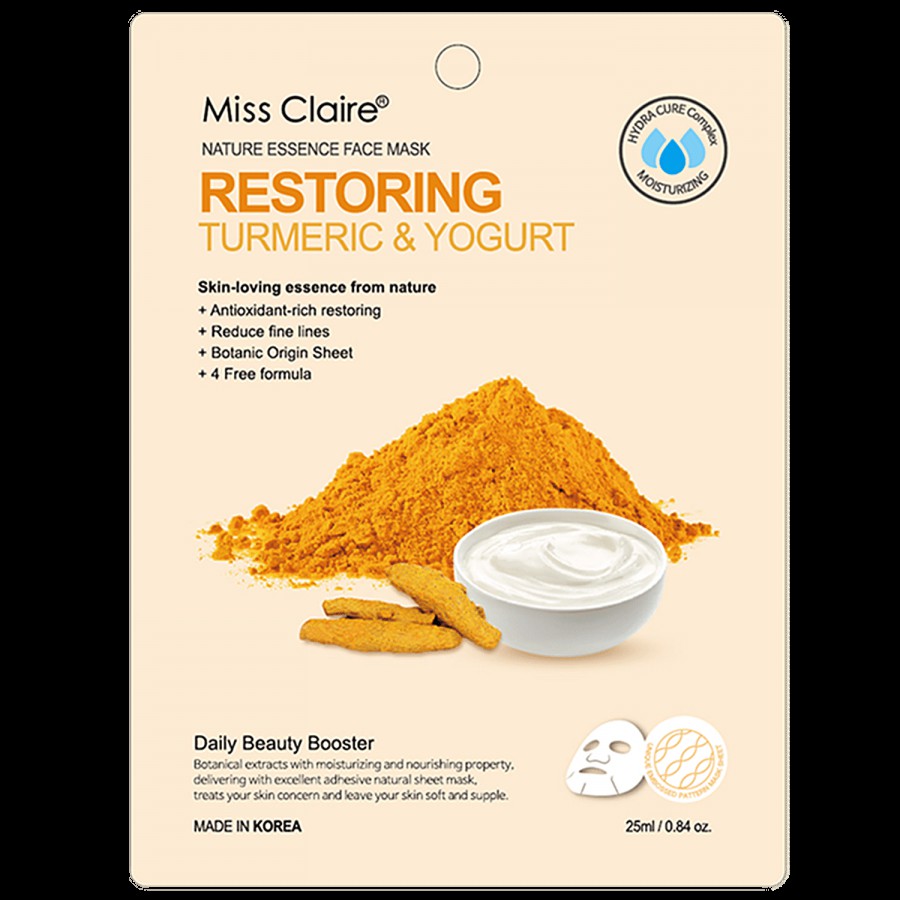 Miss Claire Nature Essence Face Mask - Turmeric & Yogurt