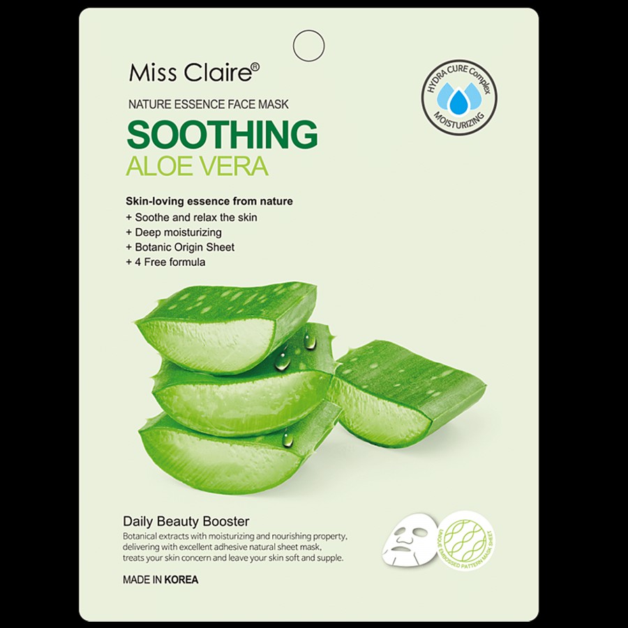 Miss Claire Nature Essence Face Maskk - Aloe Vera