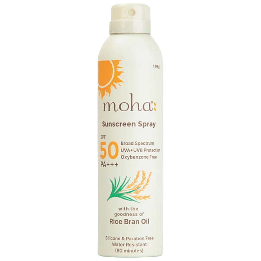 Moha Sunscreen Spray SPF 50 PA+++ With Rice Bran Oil