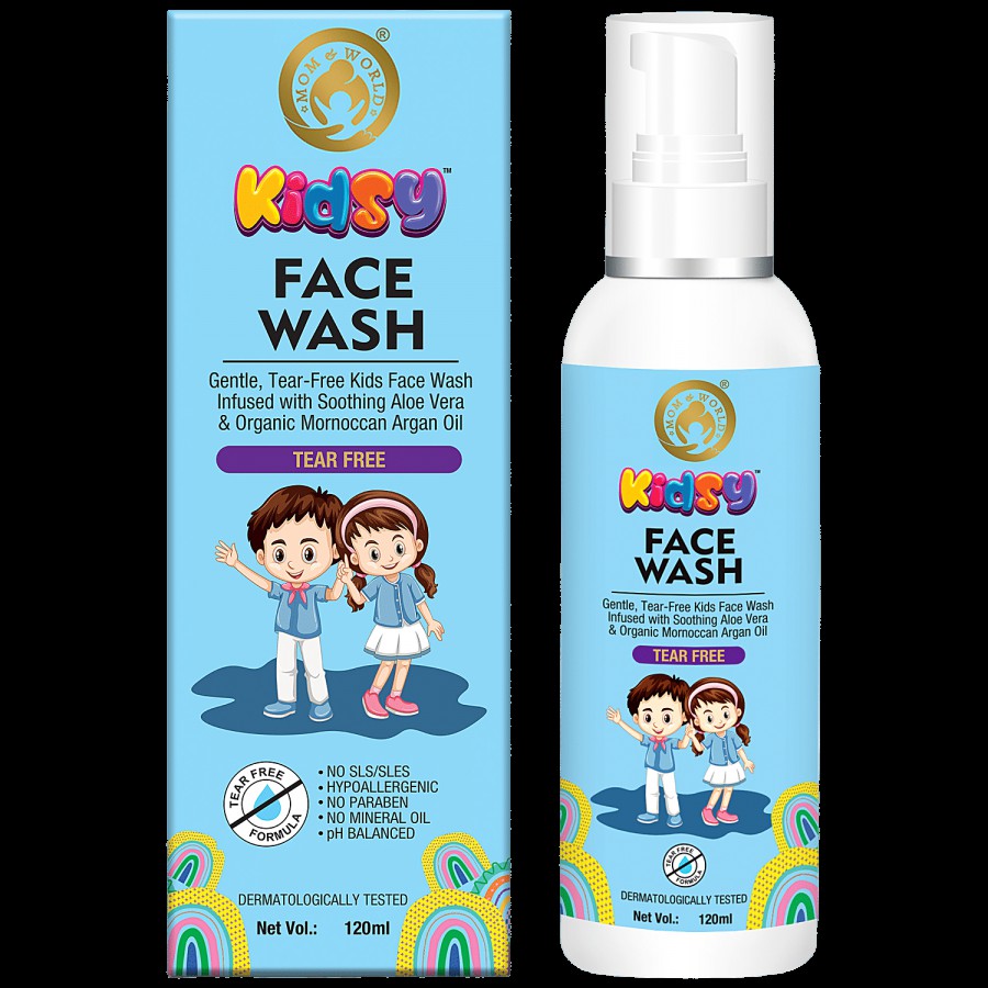 Mom & World Kids Face Wash Tear Free With Argan Oil