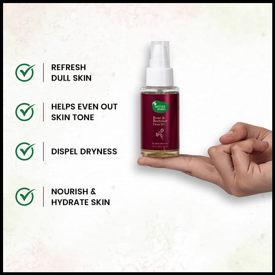 Mother Sparsh Rose & Beetroot Face Oil - Rich In Antioxidants