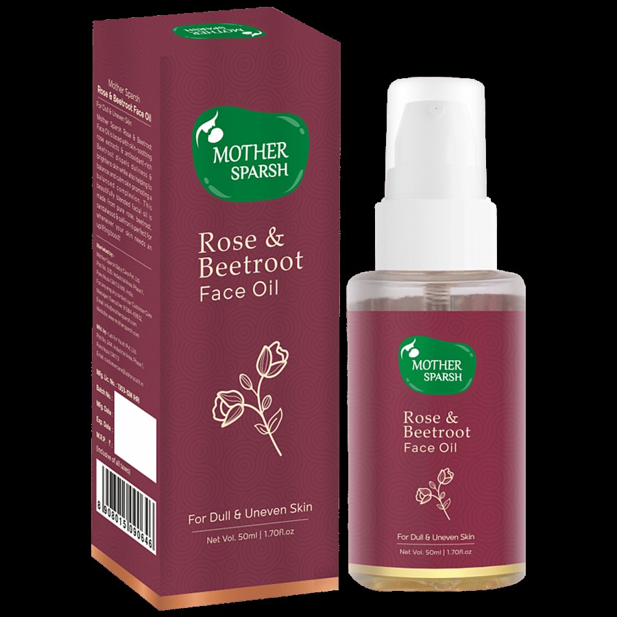 Mother Sparsh Rose & Beetroot Face Oil - Rich In Antioxidants