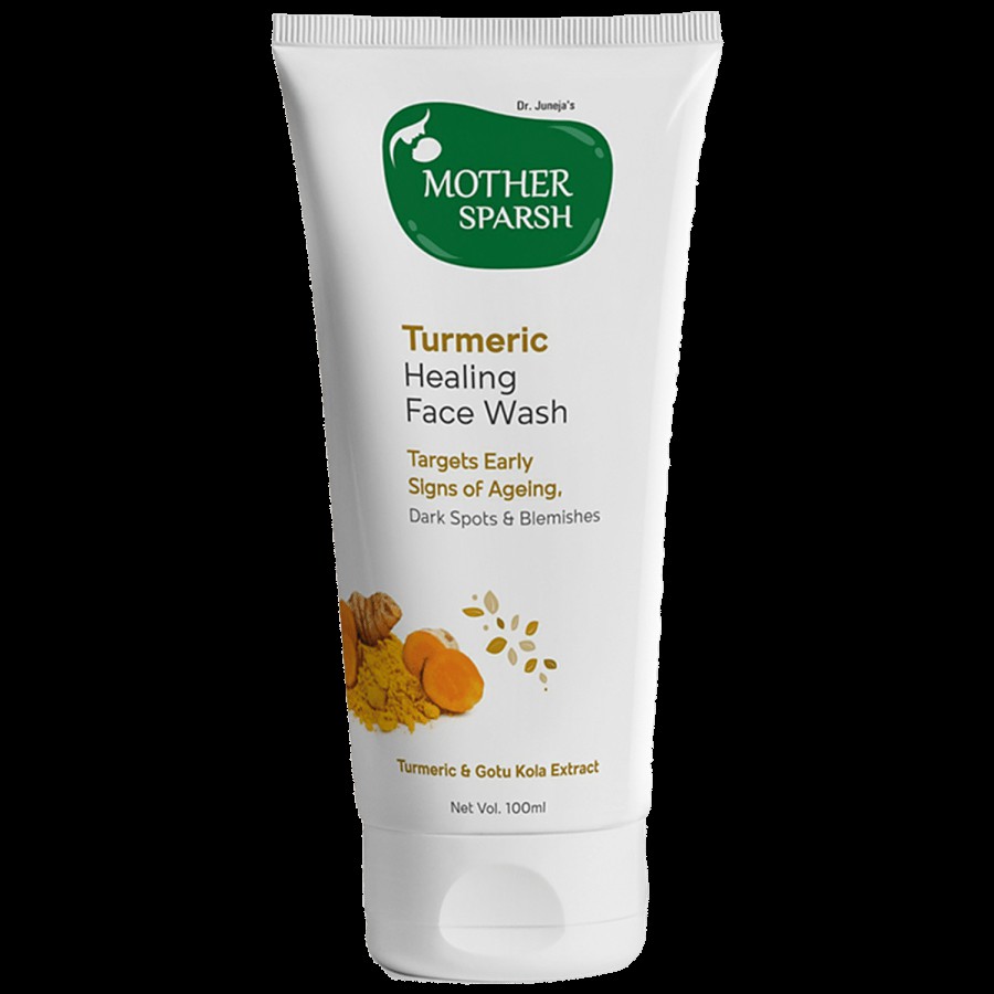 Mother Sparsh Turmeric Healing Face Wash - Gotu Kola Extract