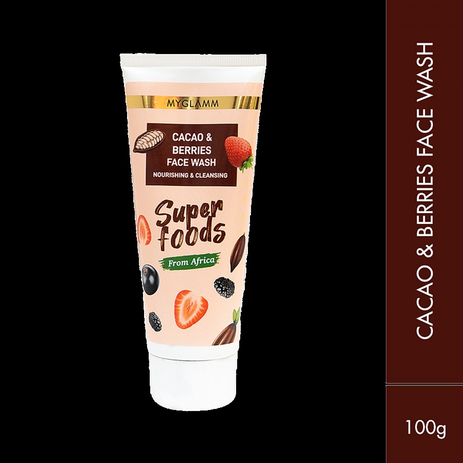 MyGlamm MyGlamm Superfoods Cacao & Berries Face Wash-NA-100gm