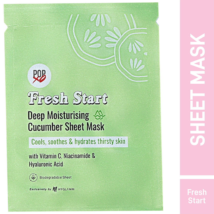 MyGlamm POPxo Fresh Start - Deep Moisturising Cucumber Sheet Mask