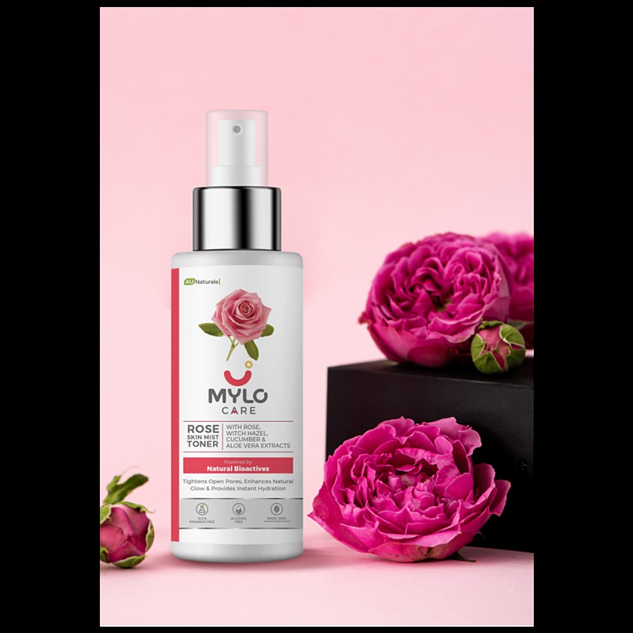 Mylo Care Rose Skin Mist Toner - For Glowing Skin With The Goodness Of Witch Hazel