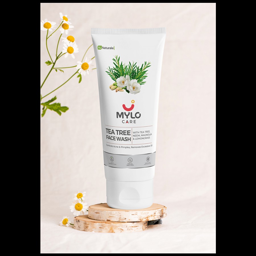 Mylo Care Tea Tree Face Wash - With Neem