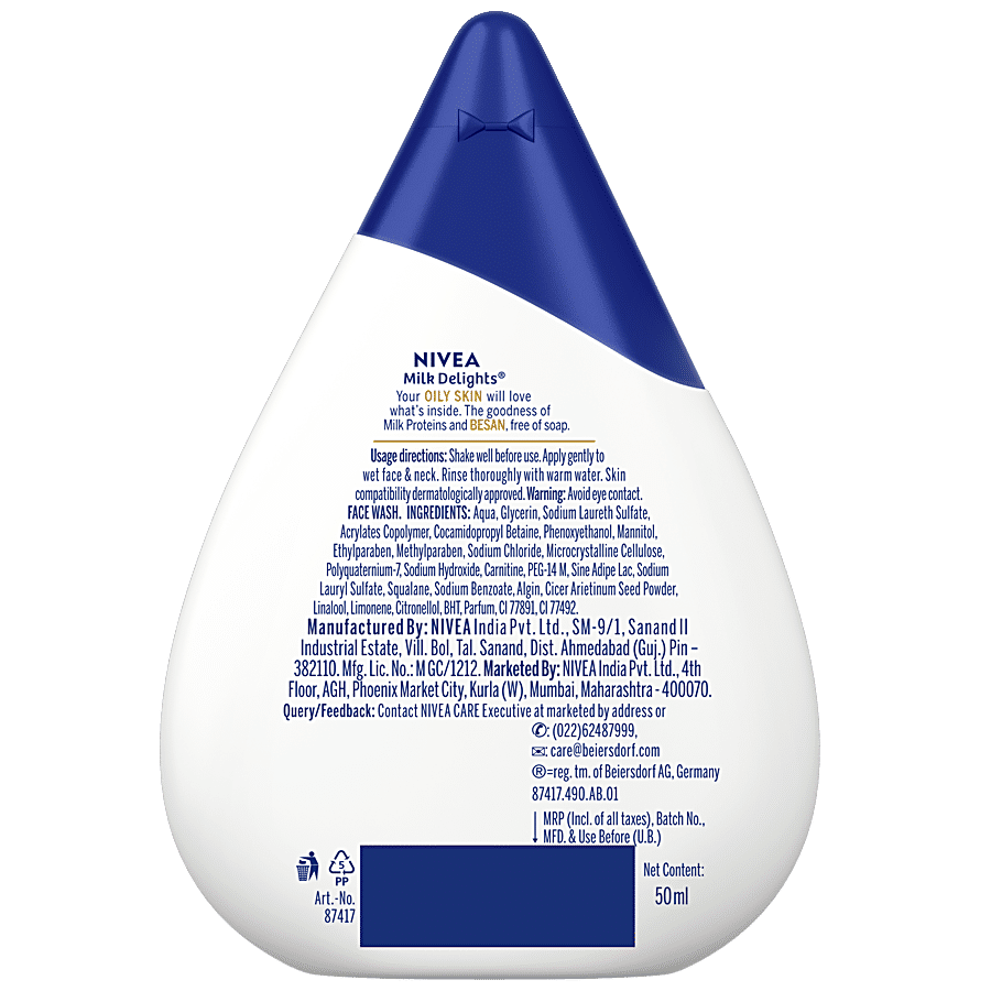 NIVEA Milk Delights Face Wash With Besan For Oily Skin