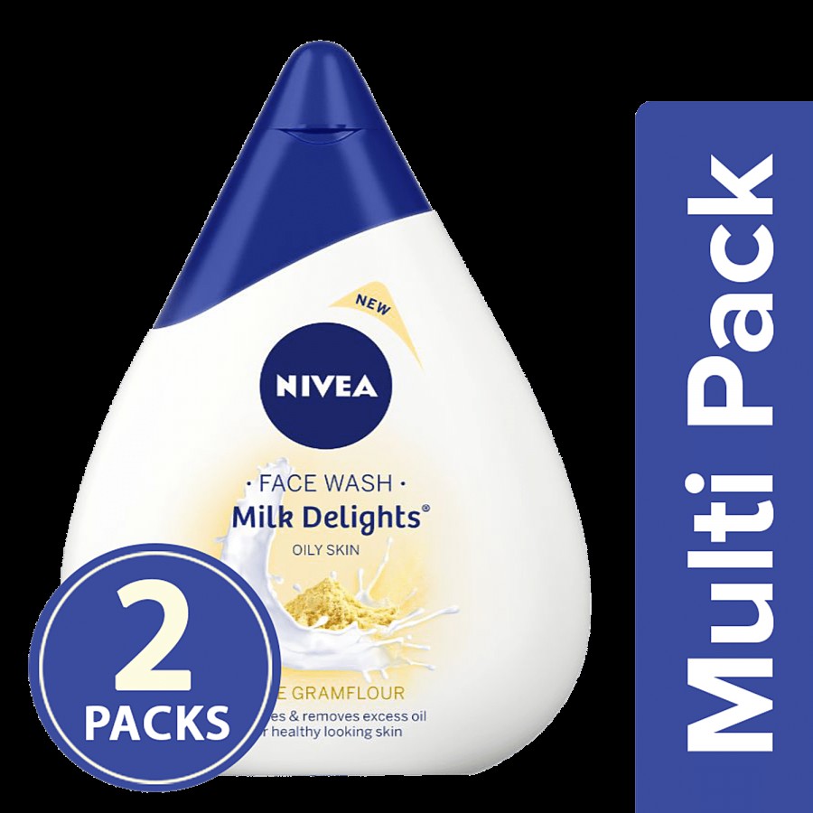 NIVEA Milk Delights Fine Gram Flour Face Wash - For Oily Skin