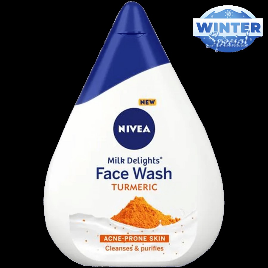 NIVEA Milk Delights Women Face Wash With Turmeric For Acne Prone Skin