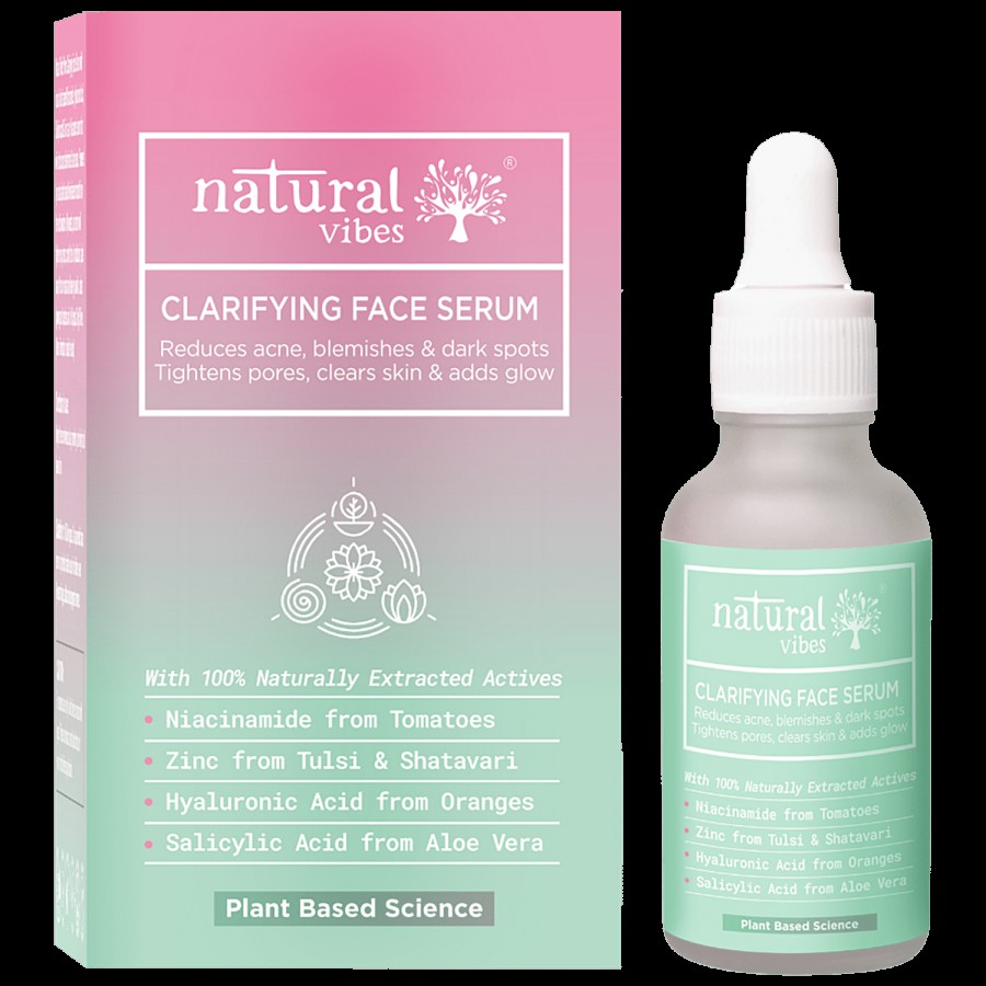 Natural Vibes Acne Clarifying Face Serum With Plant Based Zinc