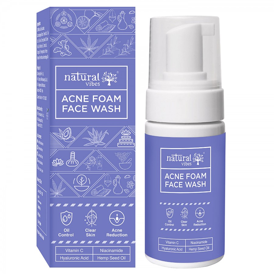 Natural Vibes Acne Foam Face Wash