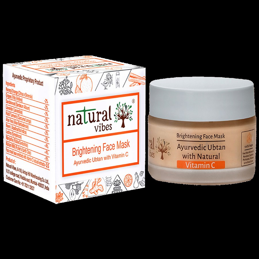 Natural Vibes Ayurvedic Vitamin C Brightening Face Mask