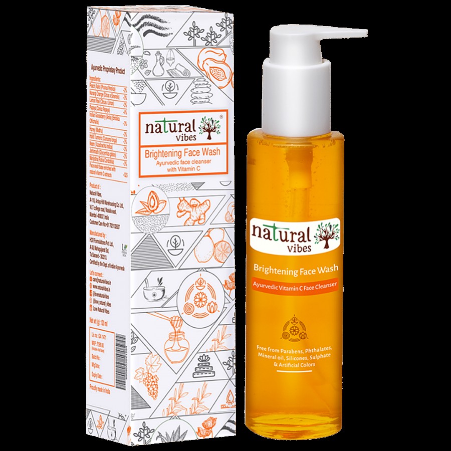 Natural Vibes Ayurvedic Vitamin C Brightening Face Wash