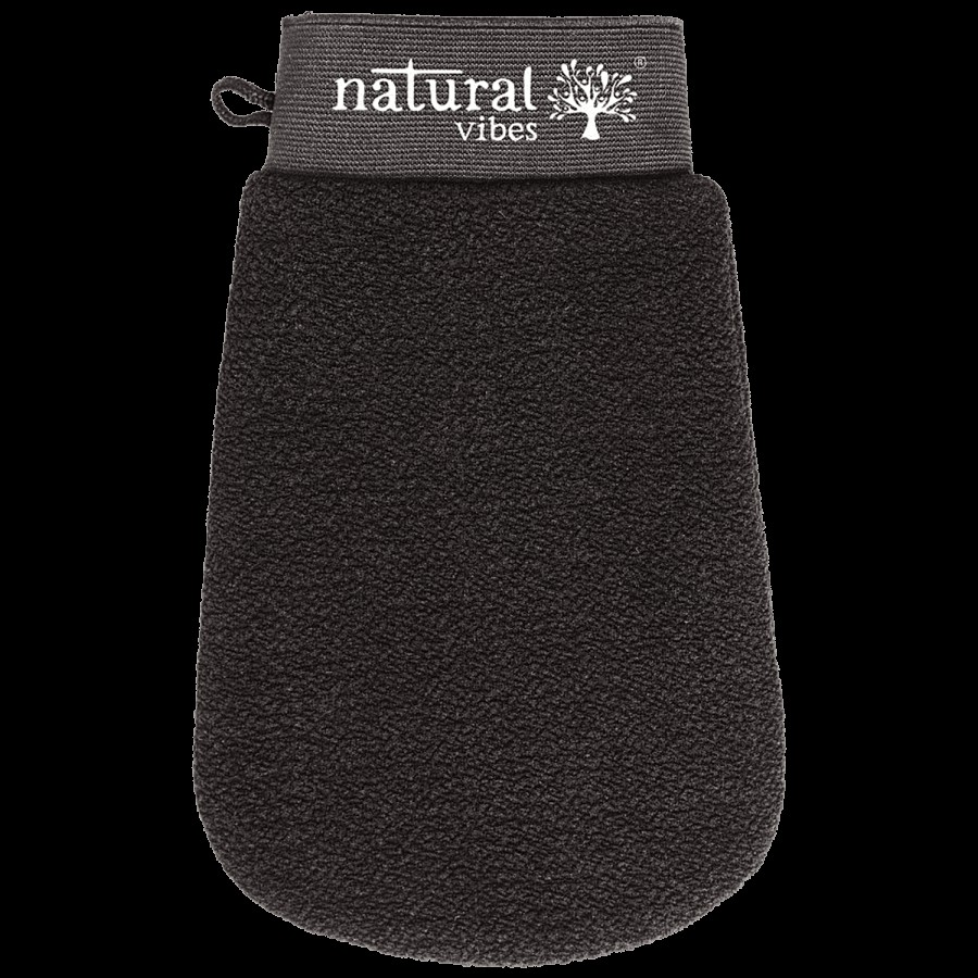 Natural Vibes Exfoliating & Scrubbing Glove - For Smooth Skin & Cellulite Reduction