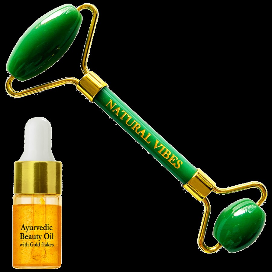 Natural Vibes Jade Roller & Massager  - For Face