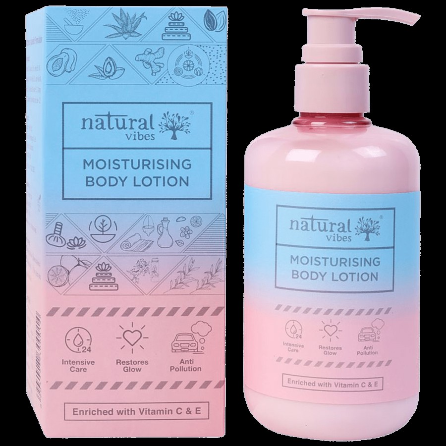 Natural Vibes Moisturising Body Lotion - Enriched With Vitamin C & E