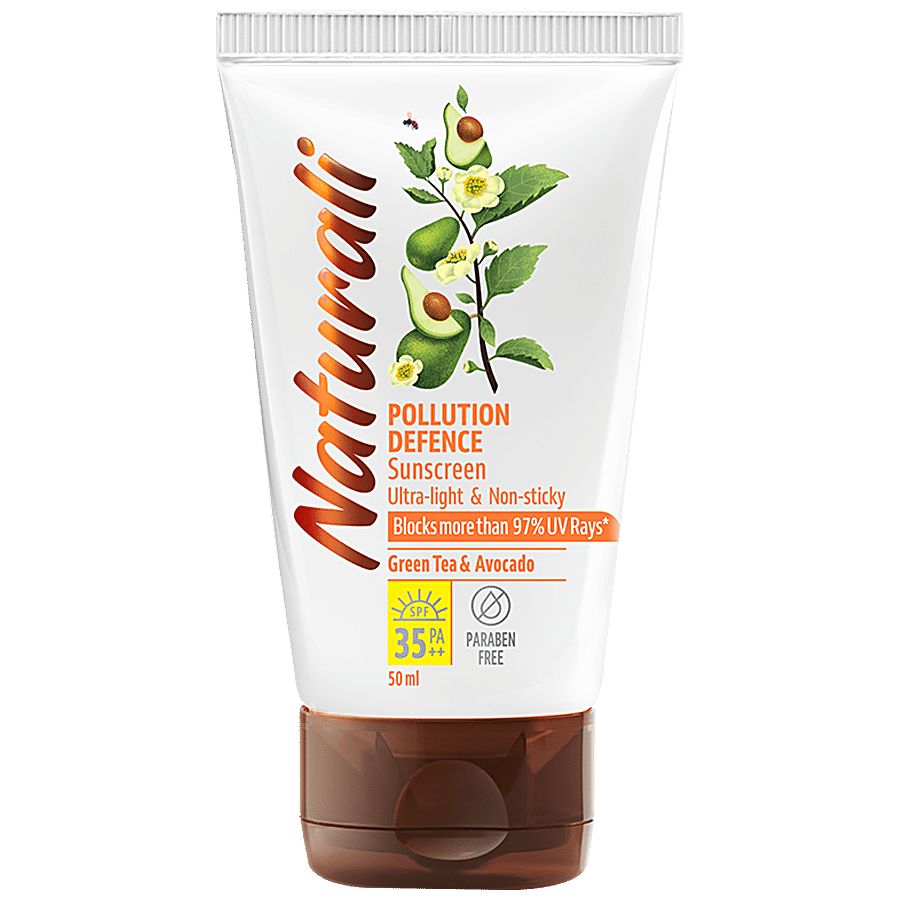 Naturali Pollution Defence Sunscreen - With Green Tea & Avocado