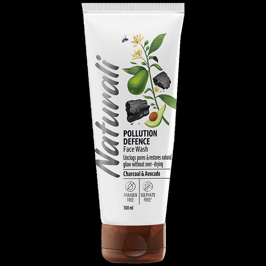 Naturali Pollution Defence Face Wash - Unclogs Pores & Restores Natural Glow Without Over-drying